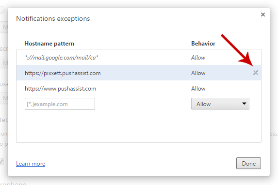 Disable Chrome Push Notification