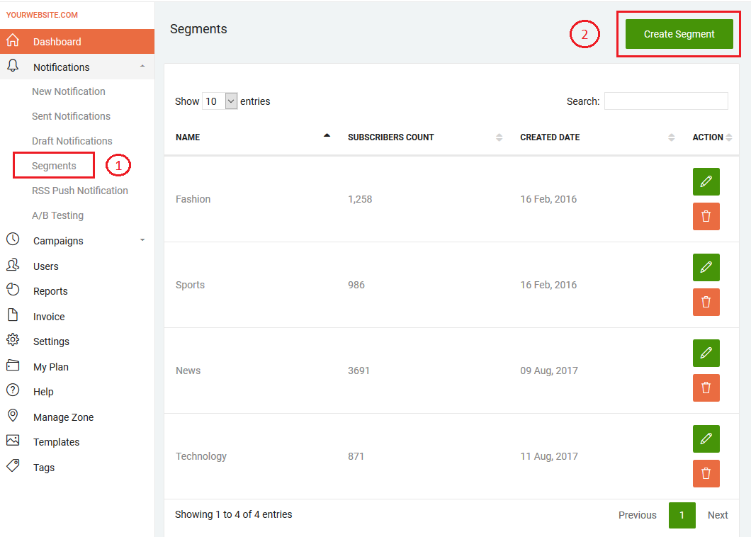 Adding PushAssist Segment