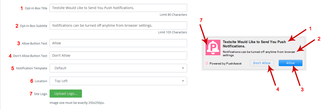 Notification Opt-in Box